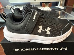 Under Armour Kids UA BPS Assert 10 AC Black/White Running Shoes (3026183-001)