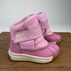 New Little Kids Sorel Whitney III Waterproof Pink Winter Mid Boots Size 7 C