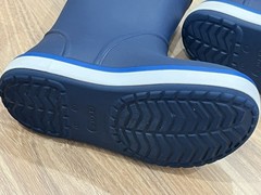 Blue Kids Crocs Pull Up Waterproof Rain Boots Youth Size US11 AUS11 kids Handles