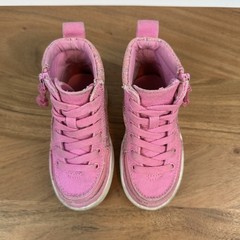 Little Kids Pink Print Sparkly Billy Classic Lace High Casual Sneakers Size 6 C