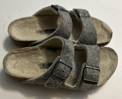 Birkenstock Kids Gray wool felt Sandals Sz34 Us Sz 3-3.5