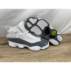Air Jordan 6 Rings Cool Grey White Kids Basketball Shoes 322992-015