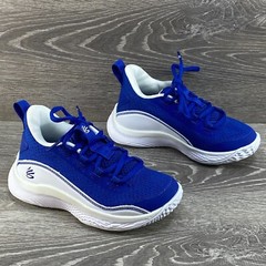 New Under Armour Stephen Curry Flow 8 Royal Blue/White 3023528-402 Kids Size 11