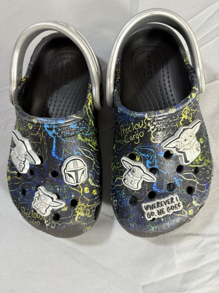 Crocs x Disney Star Wars Mandalorian Grogu Classic Clogs Toddler/Kids sz. C7