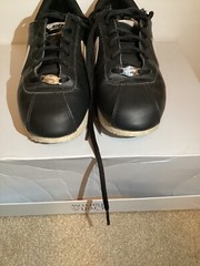 Nike Cortez 72 Black White Leather Youth Size 7 Women’s Size 8-8.5