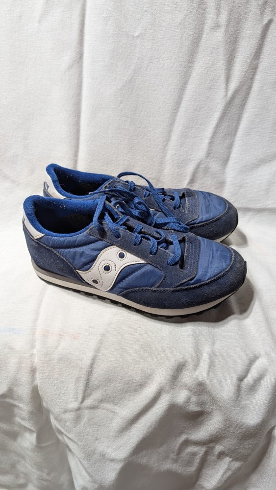 Saucony Kids Size 2.5M Jazz Original Sneakers Lace-Up Shoes Blue/White