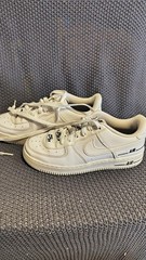 Nike Air Force 1 Low Cream/White Leather Sneakers