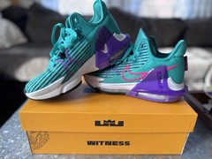 Nike Lebron Witness 6 ‚Clear Emerald‘ Basketball Shoe Size 4.5 WORN ONCE!!
