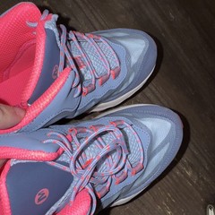 Merrell Kids Moab Speed Mid Dusty Blue Coral Shoes Hiking Size 5M MK165213