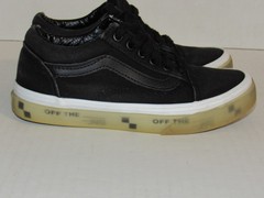 VANS Old Skool OTW Foxing Translucent Soles Black Canvas Shoes Youth Size 1.5