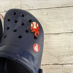 Crocs Crocband Navy Blue Baseball Jibbitz Kids Clogs Size J3 11016