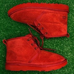 🔥 UGG Neumel II Boot Big Kid 2 Red Suede Cozy Fast Ship 🔥