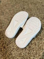 Under Armour Kids Slide Sandals White Silver Pink 13K Adjustable Strap Cushioned
