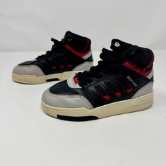 Adidas Original Drop Step Kids High-Top Sneakers – Black, Red, and Gray. 2.5Y