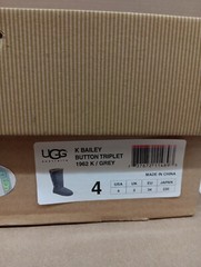 Ugg K Bailey Button Triplet, Grey, Sz 4