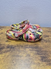 Crocs Classic Glow In The Dark Marbled Clog Unisex Kids Multicolor Size J4