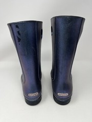 Crocs Blue Iridescent Wellies Rain Boots Childrens C11 Outdoor Waterproof Shoes