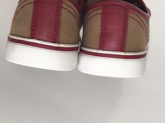 Burberry Nova Slip On Sneakers Checkered Print Unisex Child size 25 or 8.5 Red