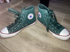 Converse Chuck Taylor All Star High Top Forest Green Kids Size 4 EUC
