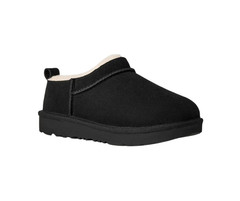 UGG Little Kid/Big Kid Classic Micro Boot – Black Suede, Size 13 [1174410K]