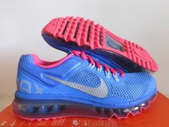 Nike Air Max 2013 (Gs) Blue-Metallic Silver-Pink Sz 6Y Rare! [555753-402]
