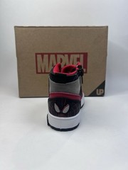 Marvel Spider-Man Unisex Kids High Top Sneakers Black/Red/Gray/White 5 Zipper