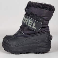 Sorel Kid’s Snow Commander Insulated Warm Boots Black Toddler Size 8
