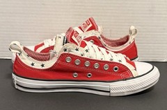 Converse CTAS Double Upper OX (Junior Size 5) Low Red/White/Blue Stars