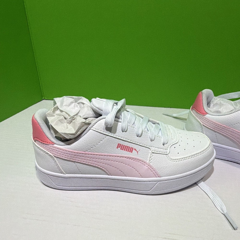 PUMA Carina Unisex Kids Sneaker White/Pink Lace-Up US 2C Synthetic MPN