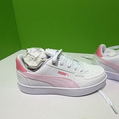 PUMA Carina Unisex Kids Sneaker White/Pink Lace-Up US 2C Synthetic MPN