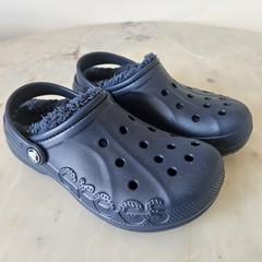 Crocs baya lined clog cozy navy original unisex little kid size 3