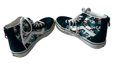 Vans SK8-HI Zip Shoe Mythical Glow Dark Dragons Sz 13.5 Deep Teal Skateboarding