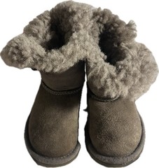 UGG Australia Toddler 5991T Bailey Button Boots Grey 6T Sheepskin Sherling