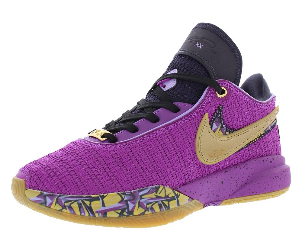 Nike Lebron XX SE GS Boys Shoes Size 7, Color: Vivid Purple/Mettalic Gold