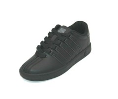 K SWISS CLASSIC VN VARSITY LOW BLACK/BLACK 83343-001-M LEATHER BIG KIDS SHOE