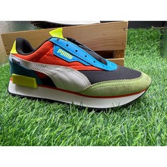 Puma Future Rider- Green/Orange/Black/Blue – Size 4Y