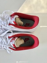 NEW AUTHENTIC NIKE AIR FORCE 1 White University Red CW1575 100 (GS) Youth size 7