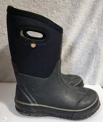 BOGS Classic High Handle 52065-001 Youth Size 2 Waterproof Rain Boots Black