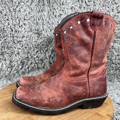 Smoky Mountain Western Boots Youth 2.5 D Leather Cowboy Rodeo Red 3477C