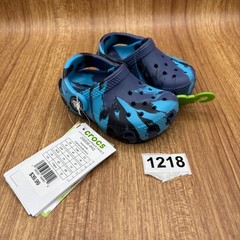 Crocs Classic Marbled Clog T Kid Size C4 Navy Multi New Blue Swirl Sandals #1218
