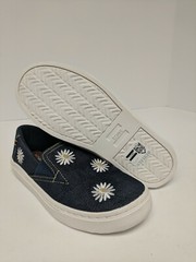 Toms Luca Daisy Embroidered Slip-On Shoes, Navy, Little Kids 1 M