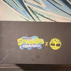 Timberland SpongeBob Premium 6″ Waterproof Nubuck Boot Black/Yellow Kids 10