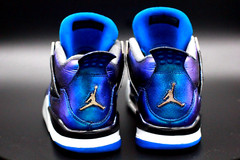 Retro Air Jordan 4 OG „Photon Blue“ Metallic‘ 1-of-1 Custom -Lions Rams NFL-