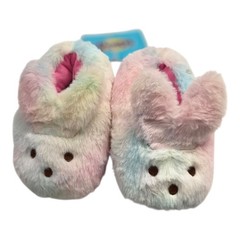 NWT Peeps Plush Bunny Slippers – Size 7T-8T Multicolored