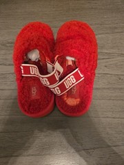 UGG Australia Toddlers Fluff Yeah Slippers Slides Red Size 13