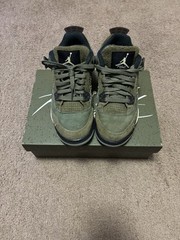Size 5.5Y – Nike Air Jordan 4 Retro Craft Medium Olive 2023 GS Sneakers Athletic