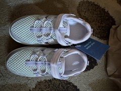 Stride Rite M2P SEATON Kids Water Shoes White Silver 12W (wide) Hook & Loop, NWT