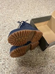 Timberland 6 Inch PREMIUM Boot BLUE Nubuck TB 03783A 484 Kids TD NEW Size 6