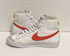 Nike Blazer 77 Mid White/Picante Red (Youth 4Y) (Women 5 1/2) DA4086-110