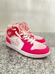 ⚡️Jordan 1 Mid GS – White/Med Pink (Size 8 Youth FD8780116